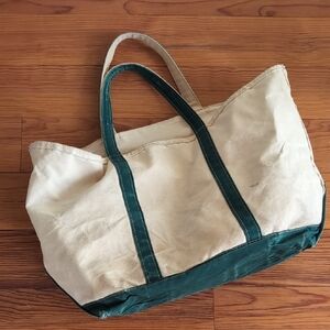 LL Bean Vintage Boat and Tote Bag - Green